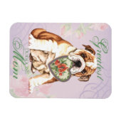 Bulldog Heart Mom Magnet (Horizontal)