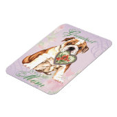 Bulldog Heart Mom Magnet (Linke Seite)