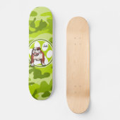 Bulldog; hellgrüne Camouflage, Tarnung Skateboard (Vorderseite)