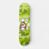 Bulldog; hellgrüne Camouflage, Tarnung Skateboard (Vorderseite)
