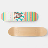 Bulldog, Hellknall, Regenbogenstreifen Skateboard (Horizontal)