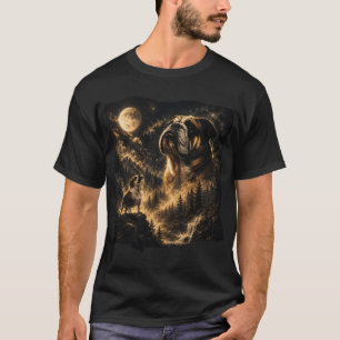 Bulldog heult zum Mond, Bulldogge Mama Geschenk T-Shirt