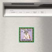 Bulldog Hexe Magnet (In Situ (Geschirrspüler))