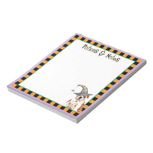 Bulldog Hexe Notizblock (Rotiert)