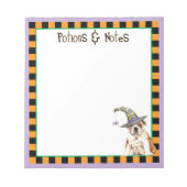 Bulldog Hexe Notizblock (Vorderseite)