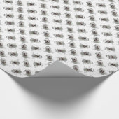 Bulldog-History-Design Geschenkpapier (Ecke)