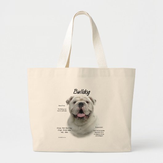 Bulldog-History-Design Jumbo Stoffbeutel (Vorne)