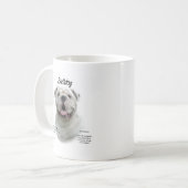 Bulldog-History-Design Kaffeetasse (Vorderseite Links)