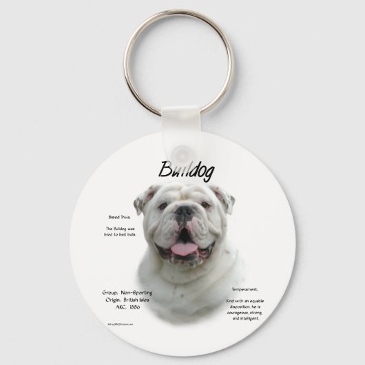 Bulldog-History-Design Schlüsselanhänger (Vorderseite)