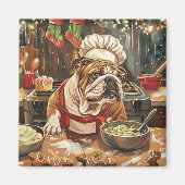 Bulldog Holiday Baking: Festliche Weihnachten Magnet (Vorne)