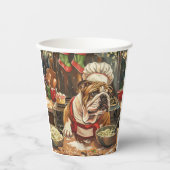 Bulldog Holiday Baking: Festliche Weihnachten Pappbecher (Vorderseite)