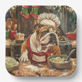 Bulldog Holiday Baking: Festliche Weihnachten Pappteller (Vorderseite)