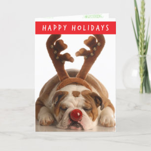 Bulldog Holiday Card Feiertagskarte