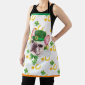 Bulldog Holiday Decor St Patrick's Day Hund Schürze (InSitu)