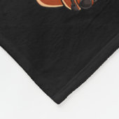 Bulldog Hund 4. Juli Amerikanische Flagge Fleecedecke (Ecke)