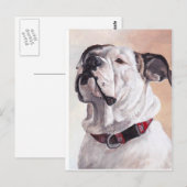 Bulldog Hund Art Postkarte (Vorne/Hinten)