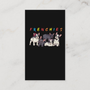 Bulldog Hund Crew Hair Bow und Sonnenbrille Visitenkarte