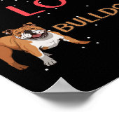 Bulldog Hund Eigentümer Peace Liebe Bulldogs Poster (Ecke)