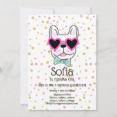 Bulldog, Hund, Haustier Geburtstagsfeier Einladung (Vorderseite)