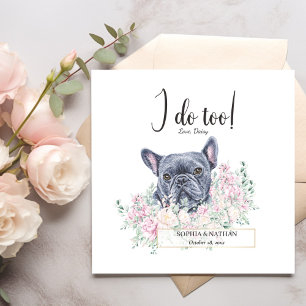 Bulldog-Hund Hochzeitcocktail Napkins Serviette