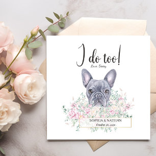 Bulldog-Hund Hochzeitcocktail Napkins Serviette