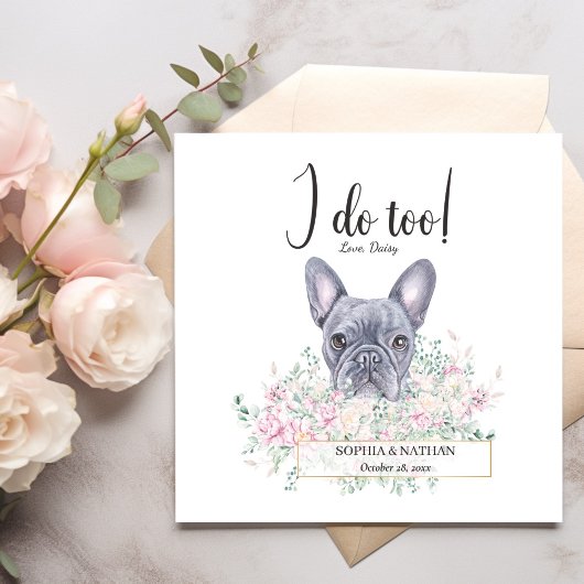 Bulldog-Hund Hochzeitcocktail Napkins Serviette