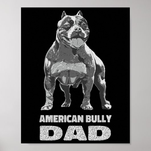 Bulldog Hund Lover American Bully Vater Poster (Vorne)