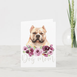 Bulldog Hund Mama Floral Bully Mama Karte