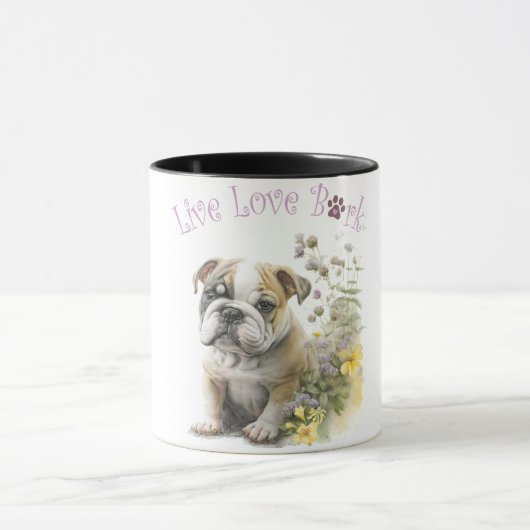 Bulldog Hund Mama Tasse (Zentrum)