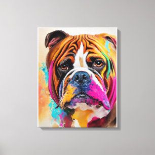 Bulldog Hund Niedliches Tier Leinwanddruck