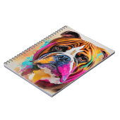 Bulldog Hund Niedliches Tier Notizblock (Linke Seite)