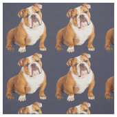 Bulldog Hund Pop Stoff (Muster)