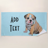 Bulldog-Hund Strandtuch (Vorderseite)