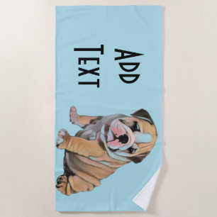 Bulldog-Hund Strandtuch