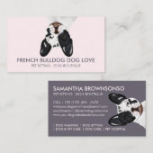 Bulldog-Hund Visitenkarte (Vorne/Hinten)