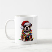 Bulldog Hund Welpe Weihnachten Kaffeetasse (Links)
