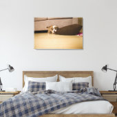 Bulldog Hündchen Leinwanddruck (Insitu (Schlafzimmer))