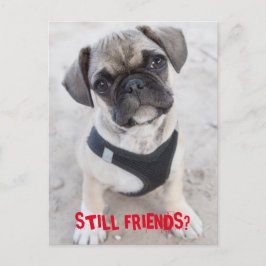 Bulldog-Hündchen sieht niedlich aus Postkarte