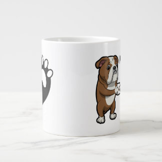 Bulldog Hunde Brei und Kaffee am Morgen Jumbo-Tasse