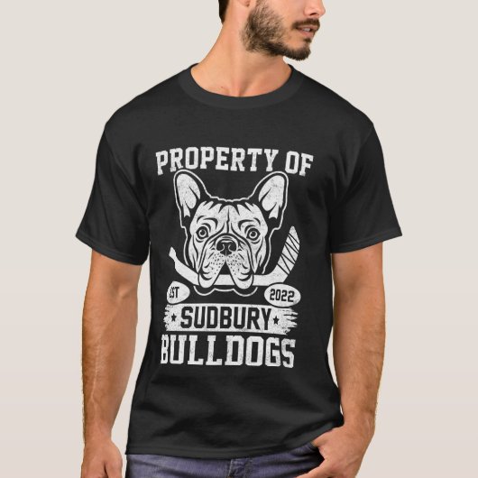 Bulldog-Hunde-Eigentum von Sudbury Bulldogs T-Shirt (Vorderseite)
