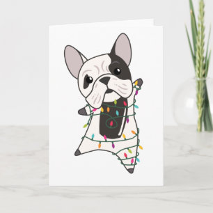 Bulldog Hunde frohe Weihnachts-Wintertiere Karte