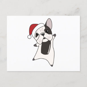 Bulldog Hunde frohe Weihnachts-Wintertiere Postkarte