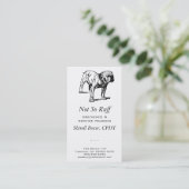 Bulldog-Hunde-Geschäft Visitenkarte (Stehend Vorderseite)