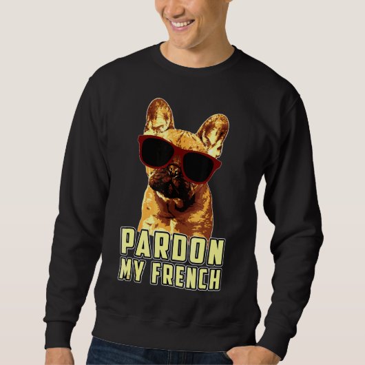 Bulldog-Hunde Humor Sweatshirt (Vorderseite)