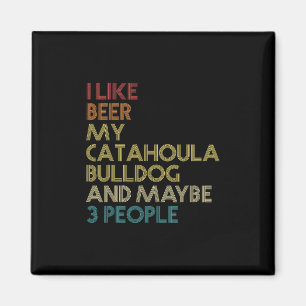 Bulldog Hundebesitzer Bier Lover Zitat Vintag Retr Magnet