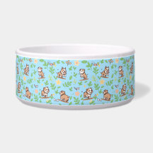 Bulldog-Hundefutterteller Soft Bloom Frühling Haus