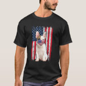 Bulldog-Hündin trägt Gesichtsmaske 4. J T-Shirt (Vorderseite)