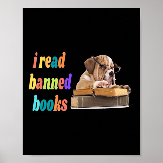 Bulldog I lese verbotene Bücher Poster (Vorne)
