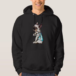 Bulldog I Liebe Mama Tattoo Best for Bulldog Hoodie