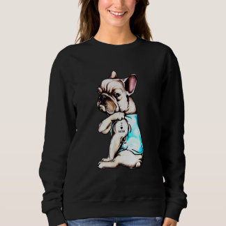 Bulldog I Liebe Mama Tattoo Best for Bulldog Sweatshirt